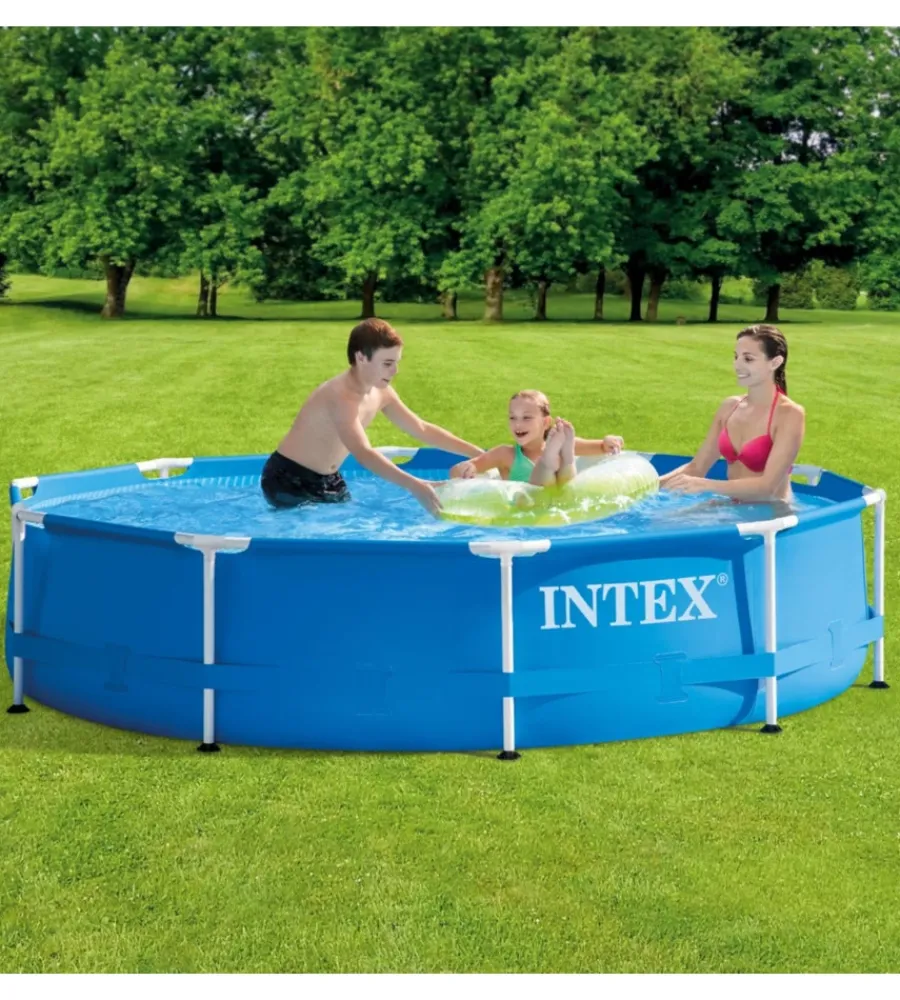 Clearance Piscina fuori terra con struttura rotonda "metal frame" blu 305x305x76 cm - cod. 28200np Piscine