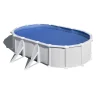 Piscine-Gre Piscina fuori terra ovale "atlantis" in acciaio colore bianco 610x375x132 - cod. kitprov618