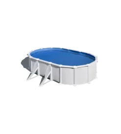 Piscine-Gre Piscina fuori terra ovale "atlantis" in acciaio colore bianco 610x375x132 - cod. kitprov618
