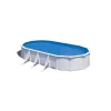 Gre Piscine|Piscina fuori terra ovale "atlantis" in acciaio colore bianco 730x375x132 - cod. kitprov738