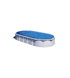 Piscine-Gre Piscina fuori terra ovale "haiti" in acciaio colore bianco 915x470x132 - cod. kitprov9188