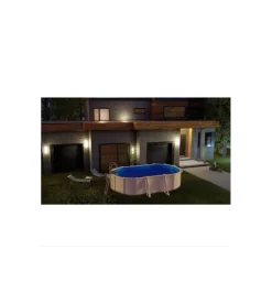 Piscine-Gre Piscina fuori terra ovale "fidji" in acciaio bianco 500x300x120 - cod. kit500eco