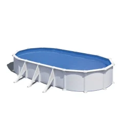 Hot Piscina fuori terra ovale 730x375x120 cm "fidji" con filtro a sabbia, skimmer e scaletta - kit730eco Piscine