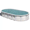 New Piscina fuori terra ovale "islanda" in acciaio effetto legno nordico 730x375x132 - cod. kitprov7388n Piscine