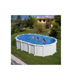 Online Piscina fuori terra ovale "haiti" in acciaio colore bianco 610x375x132 - cod. kitprov6188 Piscine