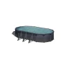 Gre Piscine|Piscina fuori terra ovale "kea" in acciaio colore grafite 730x375x120 - cod. kit730gf
