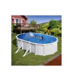 Piscine-Gre Piscina fuori terra ovale "atlantis" in acciaio colore bianco 500x300x132 - cod. kitprov508