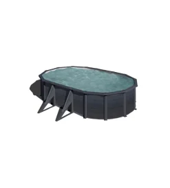 New Piscina fuori terra ovale "kea" in acciaio colore grafite 500x300x120 - cod. kit500gf Piscine
