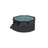 Piscine-Gre Piscina fuori terra rotonda "kea" in acciaio colore grafite 240x240x120 - cod. kit240gf