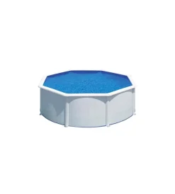 Piscine-Gre Piscina fuori terra rotonda "fidji" in acciaio colore bianco 300x300x120 - cod. kit300eco