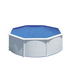 Online Piscina fuori terra rotonda "fidji" in acciaio bianco 350x350x120 - cod. kit350eco Piscine