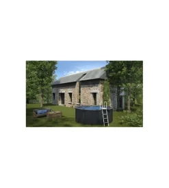 Online Piscina fuori terra rotonda "kea" in acciaio colore grafite 300x300x120 - cod. kit300gf Piscine