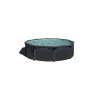 Piscine-Gre Piscina fuori terra rotonda "kea" in acciaio colore grafite 460x460x120 - cod. kit460gf