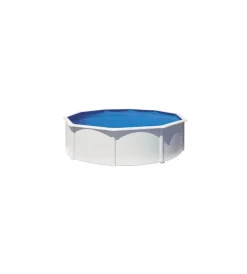 Piscine-Gre Piscina fuori terra rotonda "atlantis" in acciaio colore bianco 460x460x132 - cod. kitpr458
