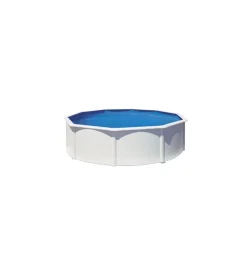 Gre Piscine|Piscina fuori terra rotonda "atlantis" in acciaio colore bianco 350x350xx132 - cod. kitpr358