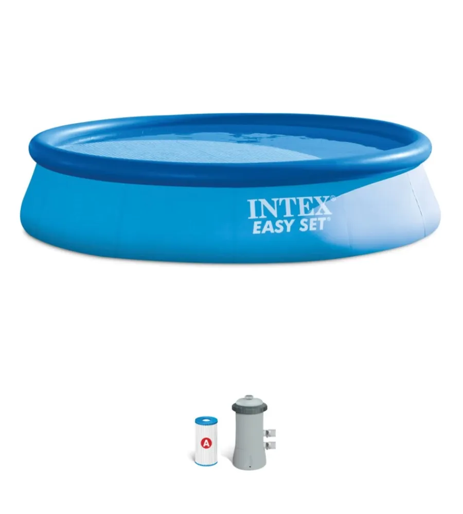 Intex Piscine|Piscina gonfiabile autoportante rotonda "easy set" 457x457x107 cm - cod. 26166np
