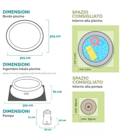 Piscine-Intex Piscina gonfiabile autoportante rotonda
