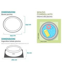 Piscine-Intex Piscina gonfiabile autoportante rotonda 