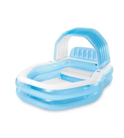 Piscine-Intex Piscina gonfiabile "swim center family sunshade" con tettotia parasole 229x191x135 cm - cod. 57186np