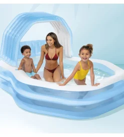 Piscine-Intex Piscina gonfiabile "swim center family sunshade" con tettotia parasole 229x191x135 cm - cod. 57186np