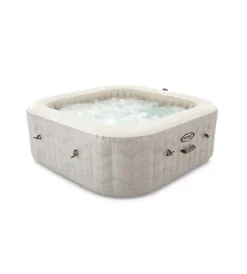 Piscine-Intex Piscina idromassaggio gonfiabile "chevron deluxe" marrone effetto rigato 6 persone 196x196x71 cm - cod. 28472np
