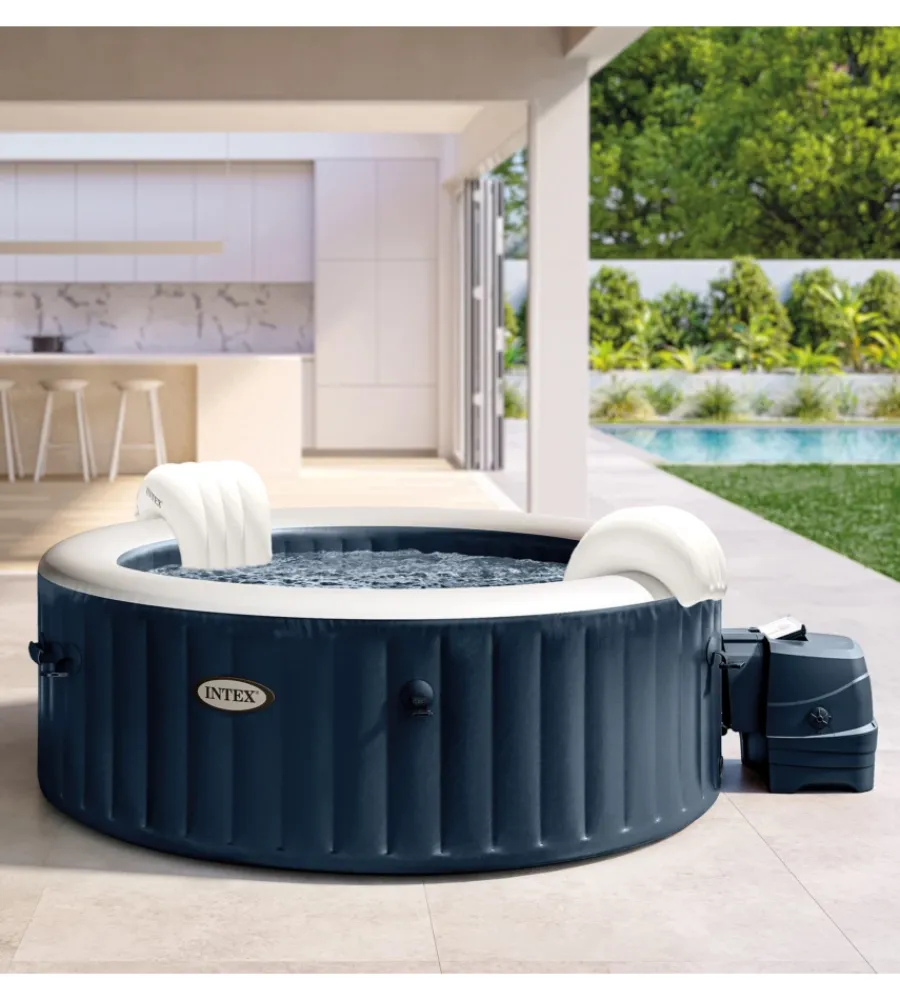 Intex Piscine|Piscina idromassaggio gonfiabile "purespa plus bubble massage set" navy 196x71cm - cod. 28430ex