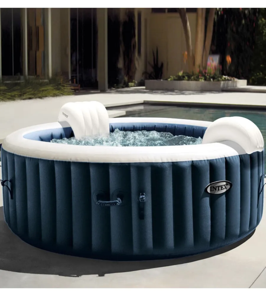 Intex Piscine|Piscina idromassaggio gonfiabile "purespa plus bubble massage set" navy 196x71cm - cod. 28430ex