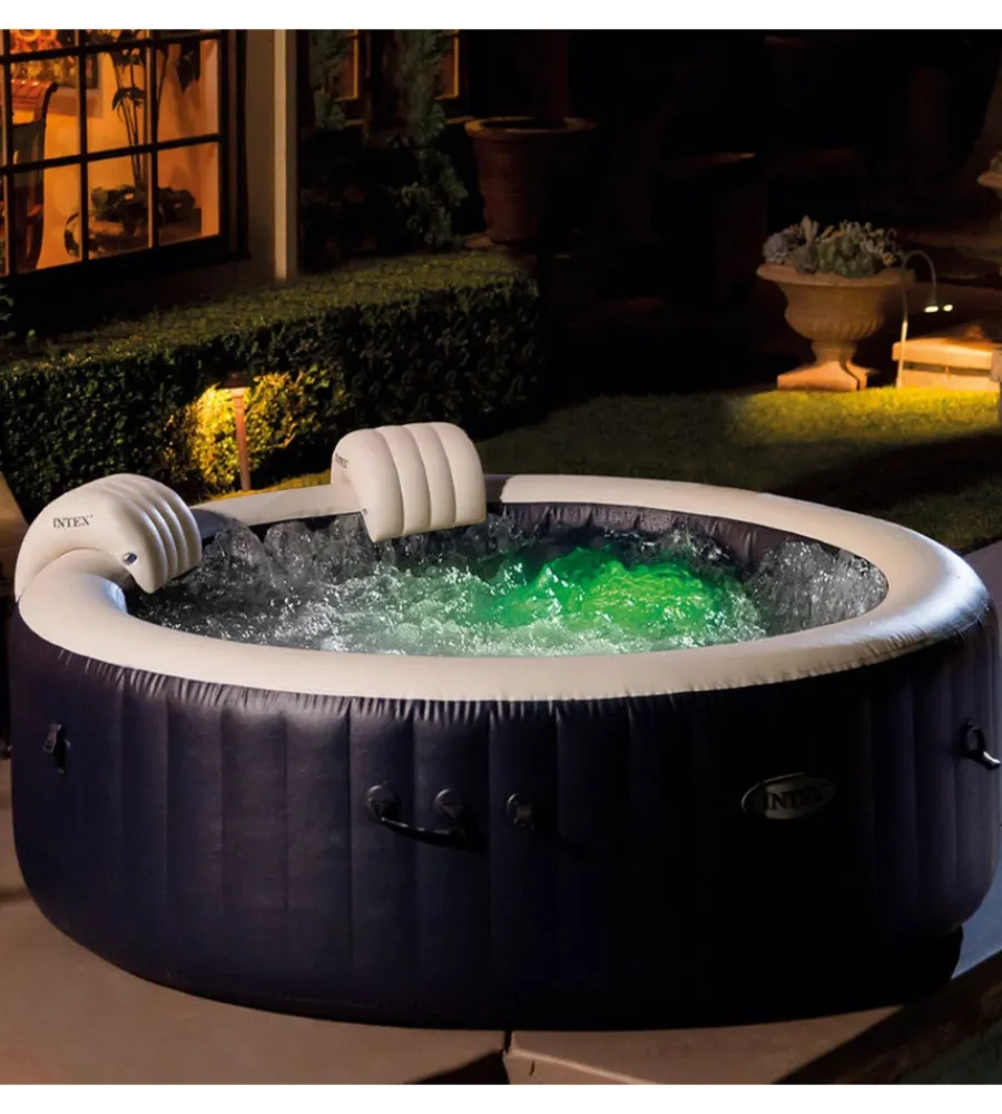 Intex Piscine|Piscina idromassaggio gonfiabile "purespa plus bubble massage set" navy 196x71cm - cod. 28430ex