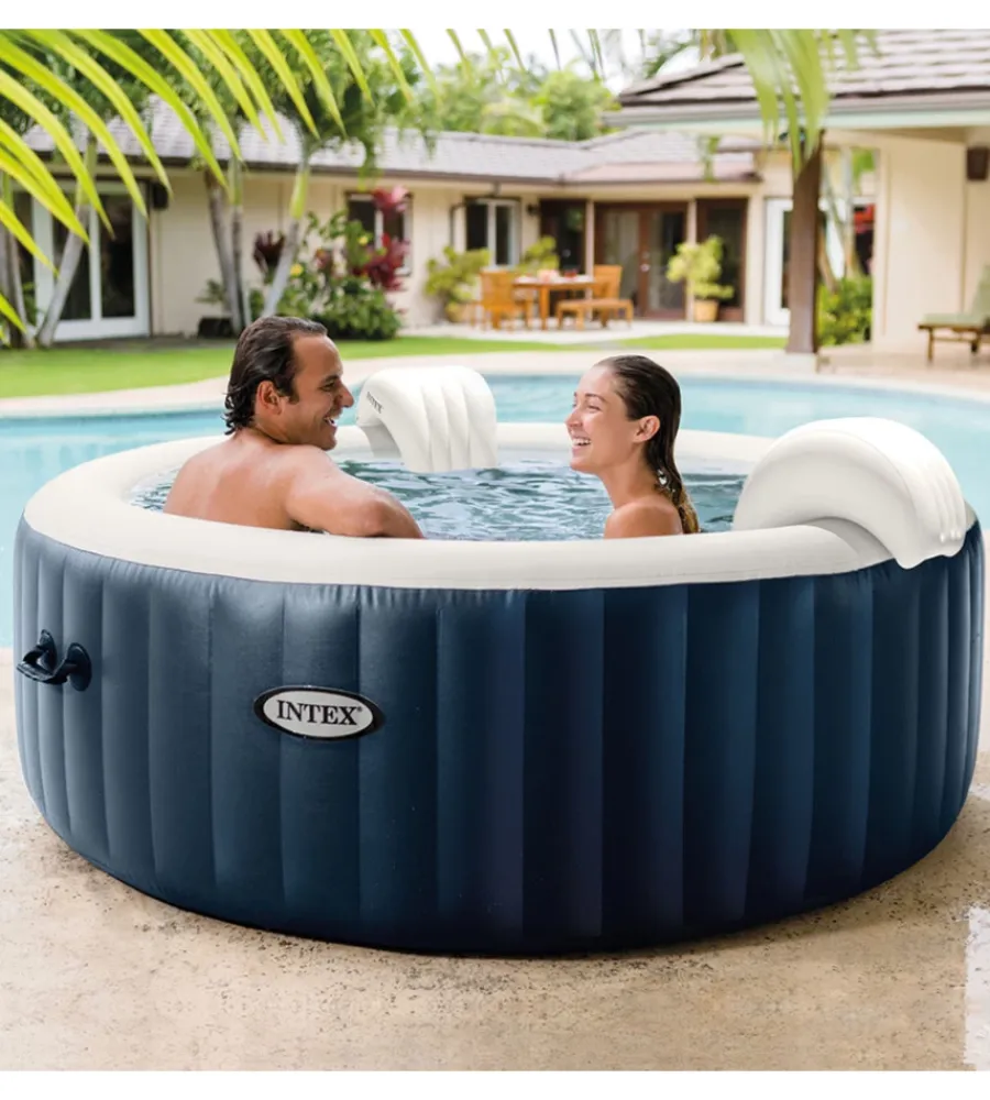 Intex Piscine|Piscina idromassaggio gonfiabile "purespa plus bubble massage set" navy 196x71cm - cod. 28430ex