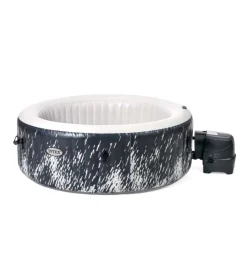 Intex Piscine|Piscina idromassaggio gonfiabile "purespa bubble glow deluxe" nero e bianco 4 persone 196x196x71 cm - cod. 28494np