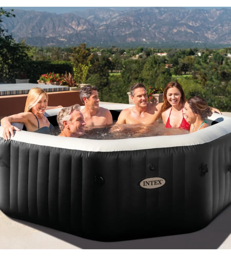 Piscina idromassaggio gonfiabile ottagonale "pure spa bubble e jet massage deluxe" - cod. 28462ex Piscine