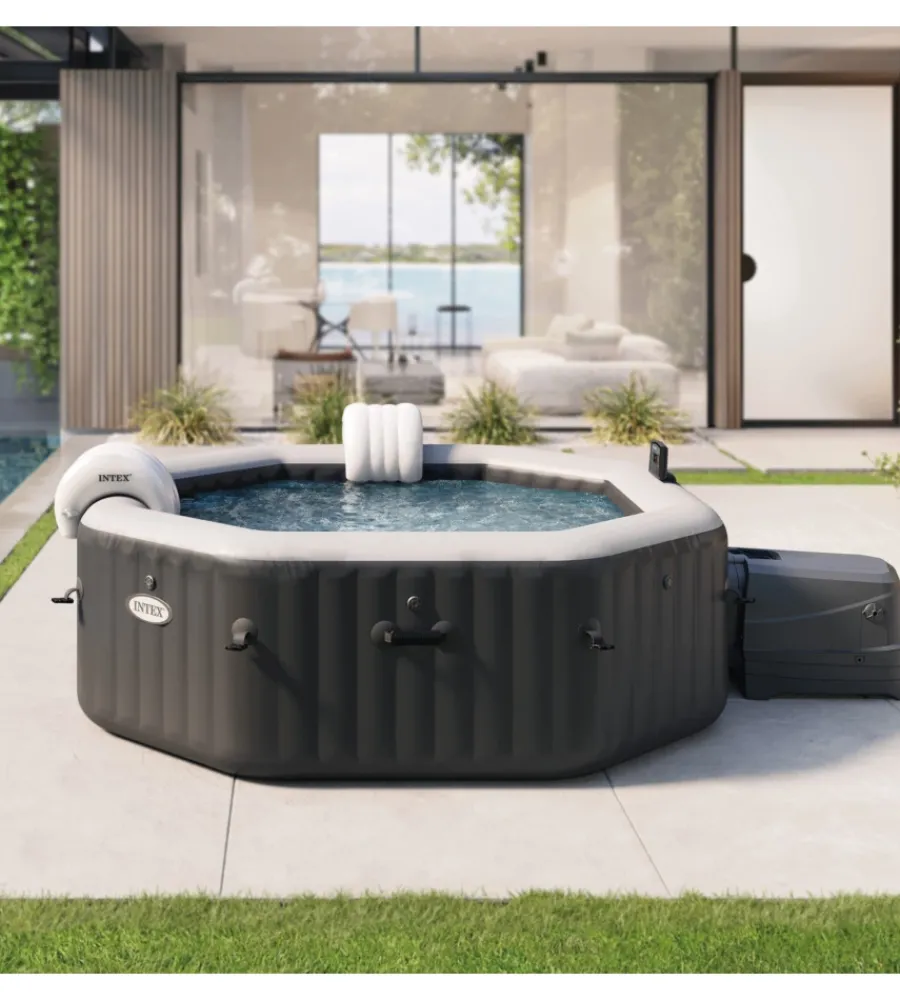 Piscina idromassaggio gonfiabile ottagonale "pure spa bubble e jet massage deluxe" - cod. 28462ex Piscine