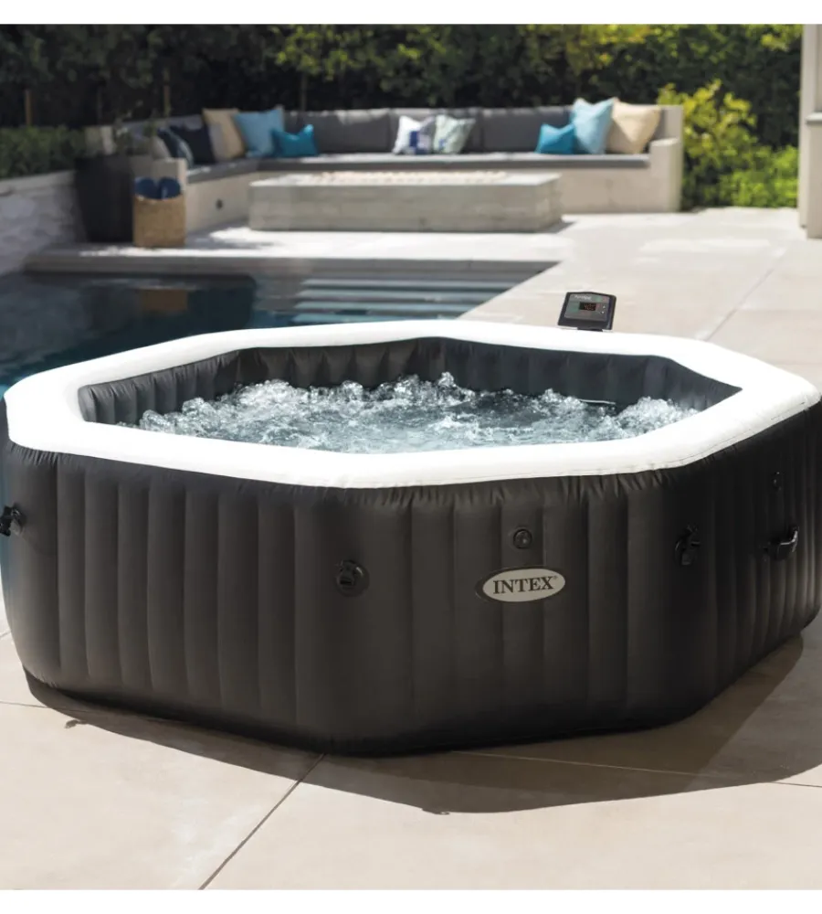 Piscina idromassaggio gonfiabile ottagonale "pure spa bubble e jet massage deluxe" - cod. 28462ex Piscine