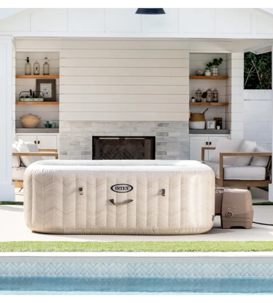 Intex Piscine|Piscina idromassaggio gonfiabile "chevon jet and bubble deluxe" cm 196x71 6 posti - cod. 28472ex