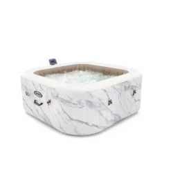 Piscine-Intex Piscina idromassaggio gonfiabile "calacatta" bianco effetto marmo 175x175x71 cm - cod. 28464