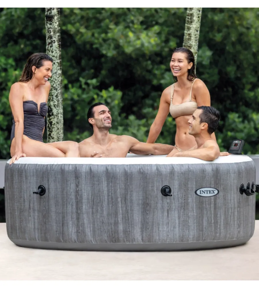 Sale Piscina idromassaggio gonfiabile "pure spa greywood deluxe" 196x71cm 4 posti c/pompa - cod. 28440ex Piscine