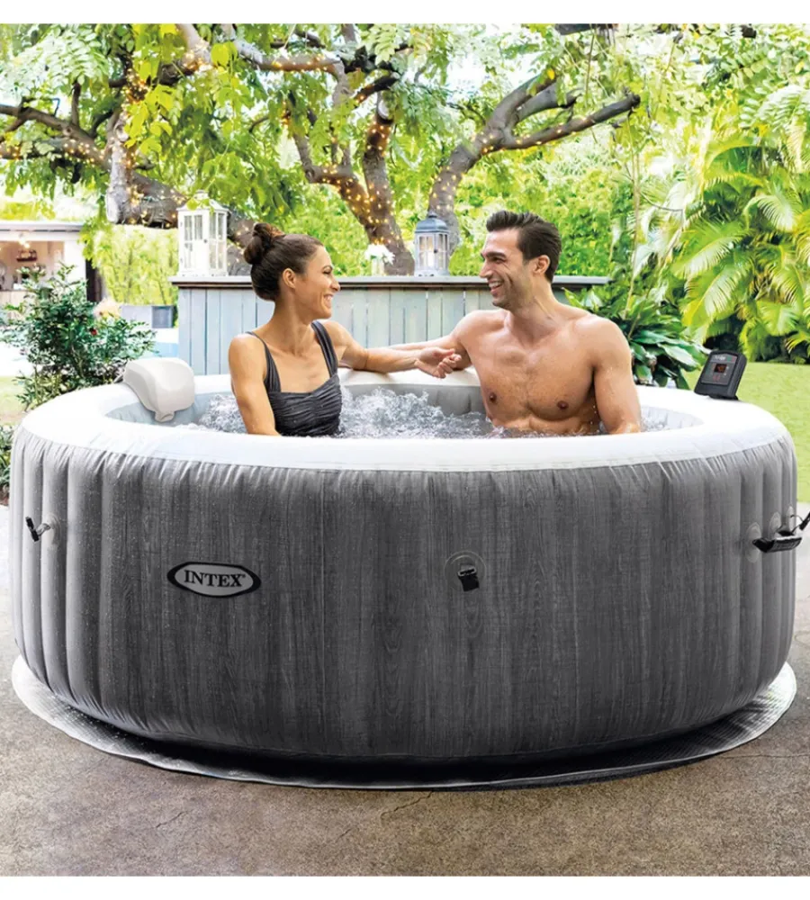 Sale Piscina idromassaggio gonfiabile "pure spa greywood deluxe" 196x71cm 4 posti c/pompa - cod. 28440ex Piscine