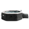 Hot Piscina idromassaggio gonfiabile "pure spa jet bubble deluxe" nero 6 persone 211x211x71 cm - cod. 28462 Piscine