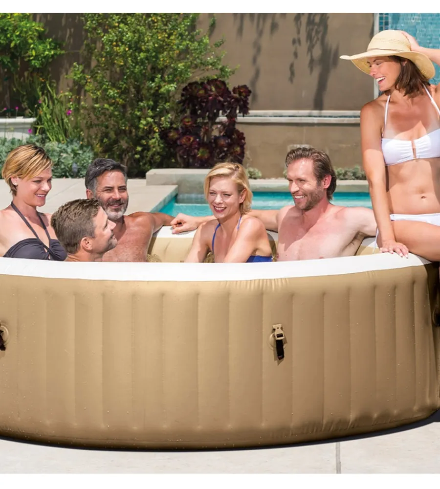 Intex Piscine|Piscina idromassaggio gonfiabile "pure spa bubble massage" 216x71cm 6 posti con pompa - cod. 28428ex
