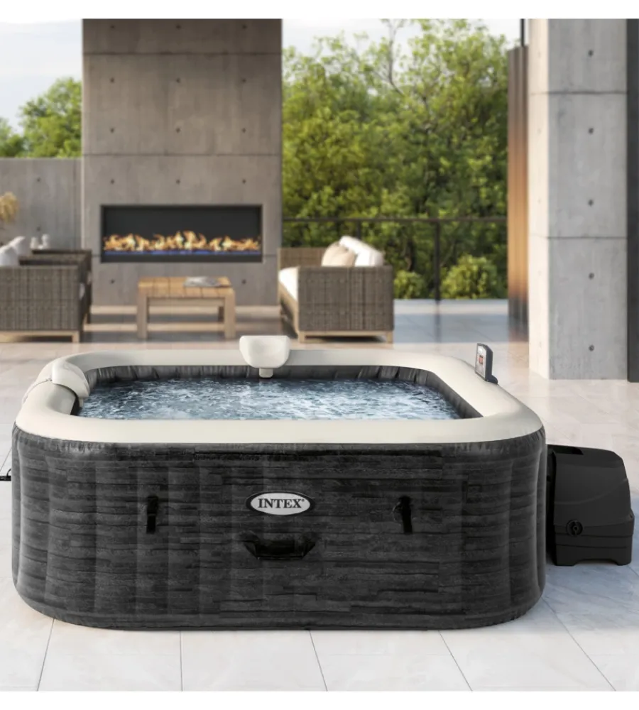 Piscine-Intex Piscina idromassaggio gonfiabile "bubble massage set greystone deluxe" 6 posti - cod. 28452ex