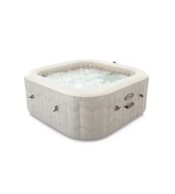 Piscine|Piscina idromassaggio gonfiabile intex "chevron deluxe" marrone effetto rigato 4 posti 175x175x71 cm - cod. 28446np