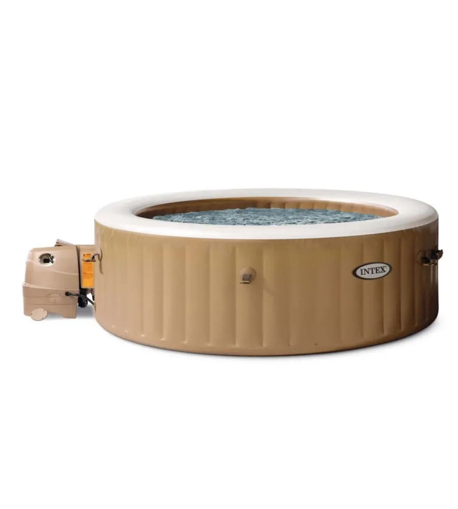 Sale Piscina idromassaggio gonfiabile "purespa bubble massage" marrone 8 persone 236x236x71 cm - cod. 28412np Piscine