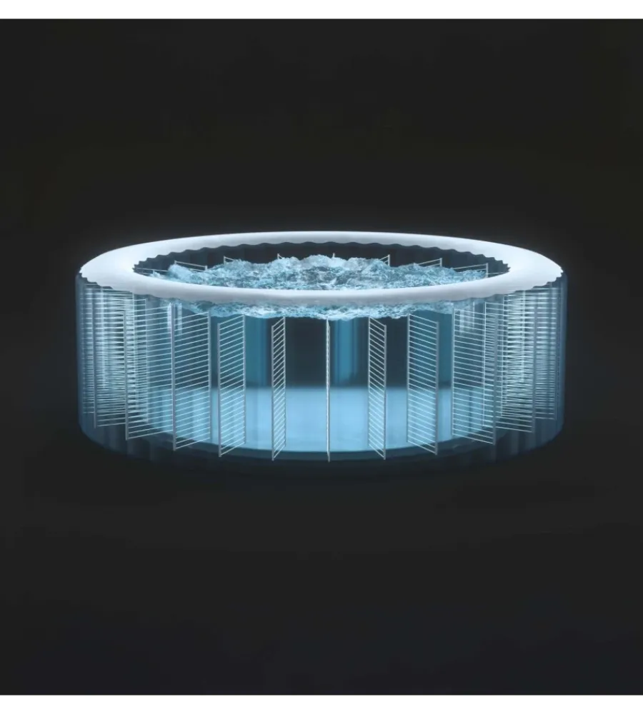 Sale Piscina idromassaggio gonfiabile "purespa bubble massage" marrone 8 persone 236x236x71 cm - cod. 28412np Piscine