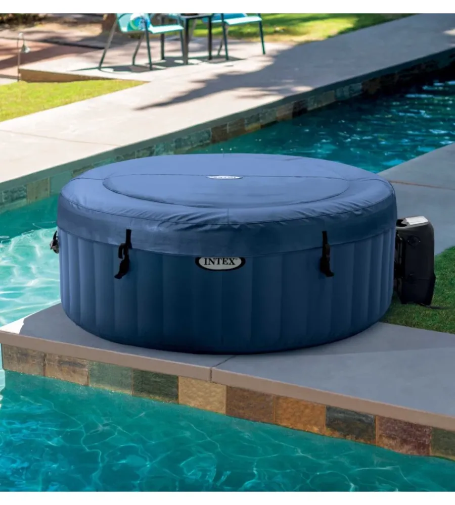 Intex Piscine|Piscina idromassaggio gonfiabile "bubble blue" 4 posti 180x180x66 cm - cod. 28486ex