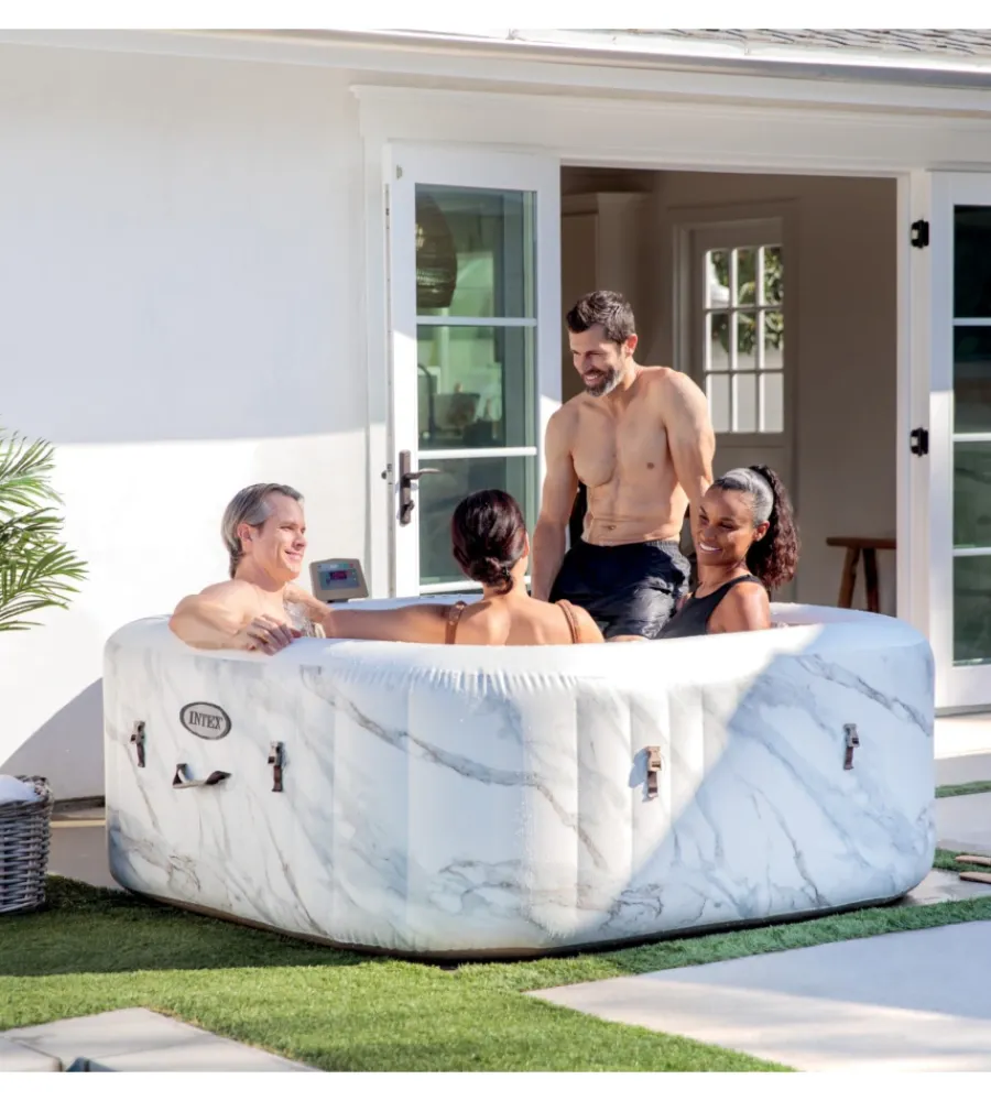 Intex Piscine|Piscina idromassaggio gonfiabile "calacatta jet and bubble deluxe" cm 175x71 4 posti - cod. 28464ex