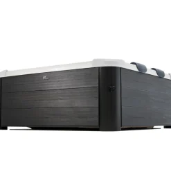 Piscine|Piscina idromassaggio spa riviera "oslo plus" in pvc grigio scuro effetto legno 180x180x65 cm
