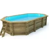 Piscine- Piscina ottagonale in legno di pino impregnato in autoclave, 657x407 cm