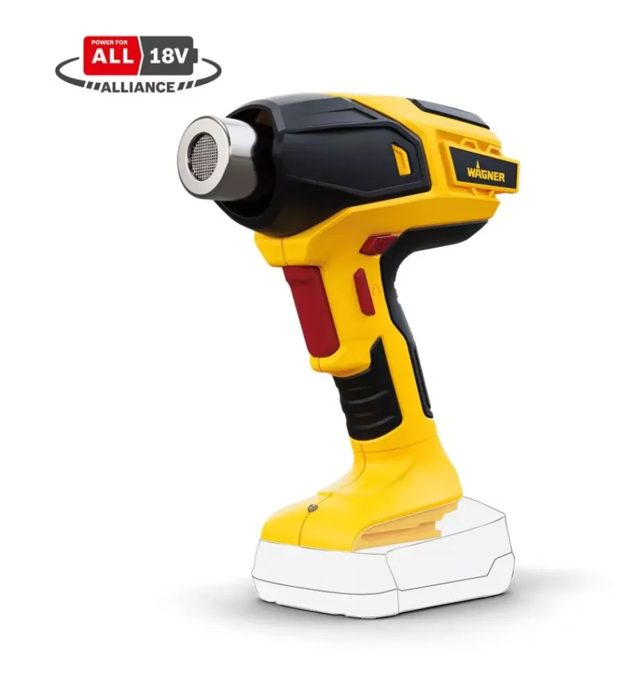 Pistola termica a batteria "furno 550" 18 v - solo corpo macchina Pistole Per Verniciatura