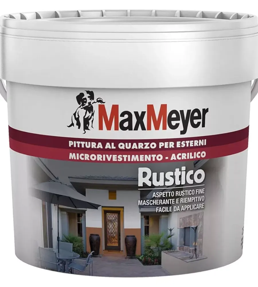 Pitture Murali-Max Meyer Pittura al quarzo rustico max mayer "quarzo bianco" bianco 2,5 lt