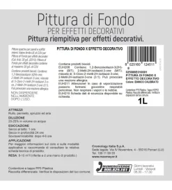 Tintometria- Pittura di fondo effetto decorativo max meyer colore bianco calibrato, 1 litro